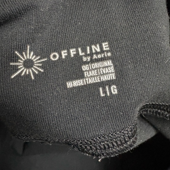 Aerie Black Flare Pants - Picture 3 of 3